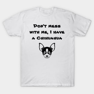 Chihuahua flex (blk text) T-Shirt